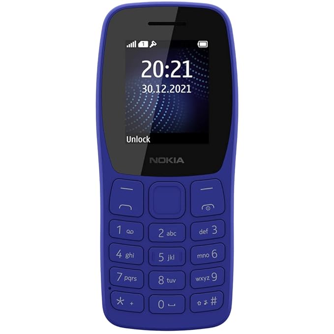 Nokia 105 Classic Single SIM Keypad Phone Blue