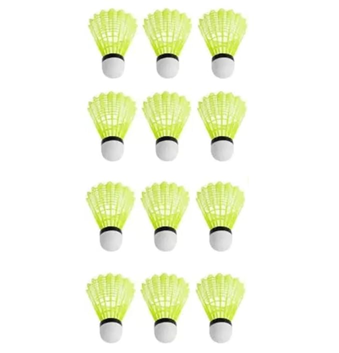 Haarlosy Facto Power (Pack of 5), Badminton Shuttle Cock, Green Color, Plastic Make with Cork On The Face (Low Speed)