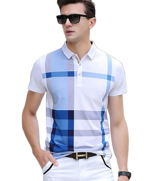 AUSK Mens Color block Polo Regular Fit T Shirt