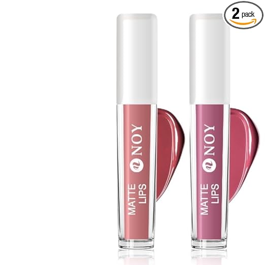 NOY Velvet Nude Bliss:100% High Pigmented & Western Shades Nude Matte Texturing Lip Perfection For Any Outfit Nude, Nude Pink (Packs 2)#WC105