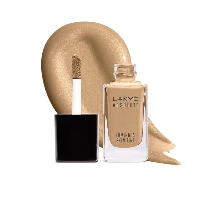 [Apply Coupon] - LAKMÉ Absolute Luminous Skin Tint Liquid Full- Coverage Foundation For All Skin Types, Warm Beige, 23Ml, 1 Count