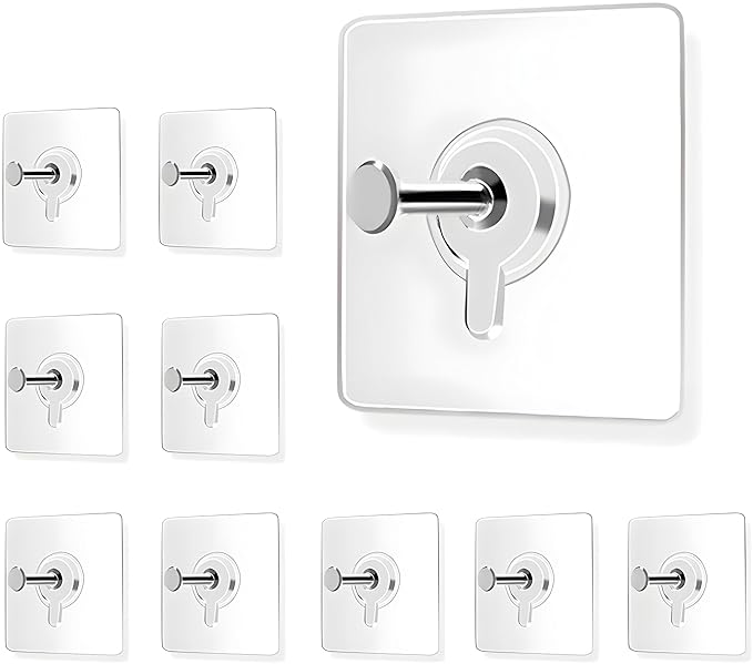 JIALTO Photo Frame Hooks for Wall Without Drilling 5 Pack Self Adhesive Hooks for Wall Heavy Duty Strong Nail Free for Hanging Photo Frame/Wall Clock/Kitchen Accessories Items