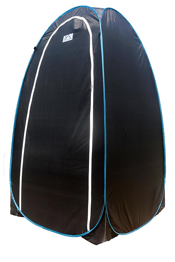 Homecute Foldable Portable Pop-up Cloth Changing Tent or Toilet Tent for Camping Hiking and Picnic Length:84 cm/2.7 ft X Width: 84 cm/2.7 ft X Height:168 cm/5.5 ft. (Black)