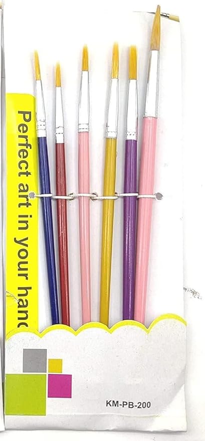 Eclet 6 Pcs Different Size Paint Brush Set (Round) B