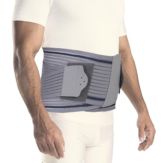 AGARO Contoured LS Belt Lower Back Pain Relief, Contoured Lumbar Sacral Belt, Lower Back Pain Osteoporosis Slip Disc Care For Women & Men, Small, Grey