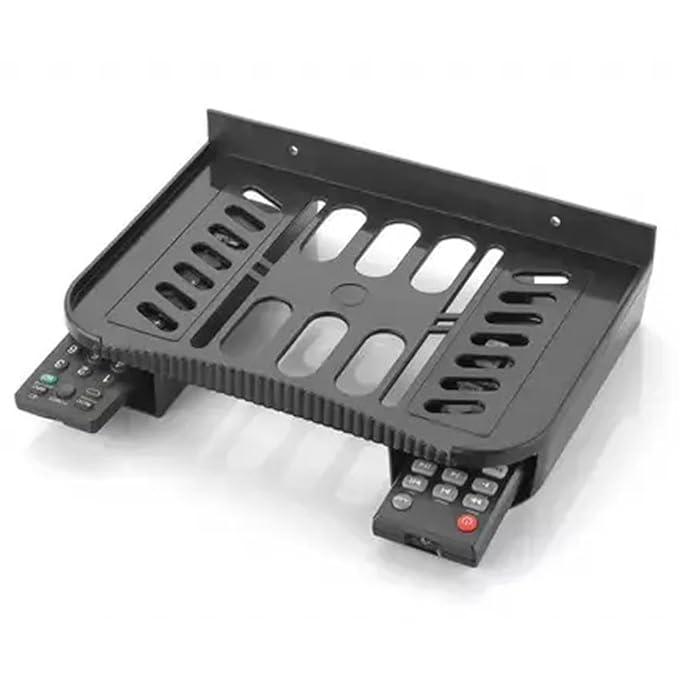 OFIXO Set top Box | WiFi Router Holder Wooden Wall Shelves | Stand Wall Mount Plastic Unbrackable Set Top Box Stand Wall Mount Shelf, DVD DTH Wall Holder, Wi-Fi Router Speakers Wall Shelf (Pack of 1)