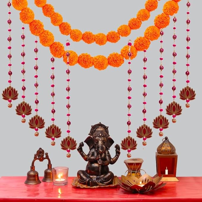 ARCHIES Handmade Traditional Wall Hanging Toran Door Decoration for Diwali Decoration, Home Decor, Wedding and All Festival Decor (2 Pcs) ARK-ET06