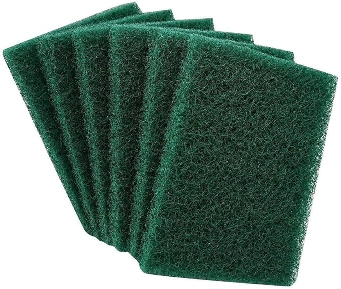 Yanmai Scrub Sponge Cleaning Pads Aqua Green Multipurpose Scrub for Kitchen Cleaning, Tiles (Pack of 6)