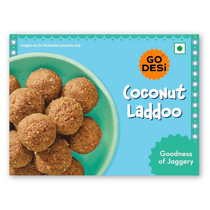 GO DESi Jaggery Coconut Laddu - 200 grams | With Goodness of Jaggery | No Artificial Flavours | Sweets | Laddoo