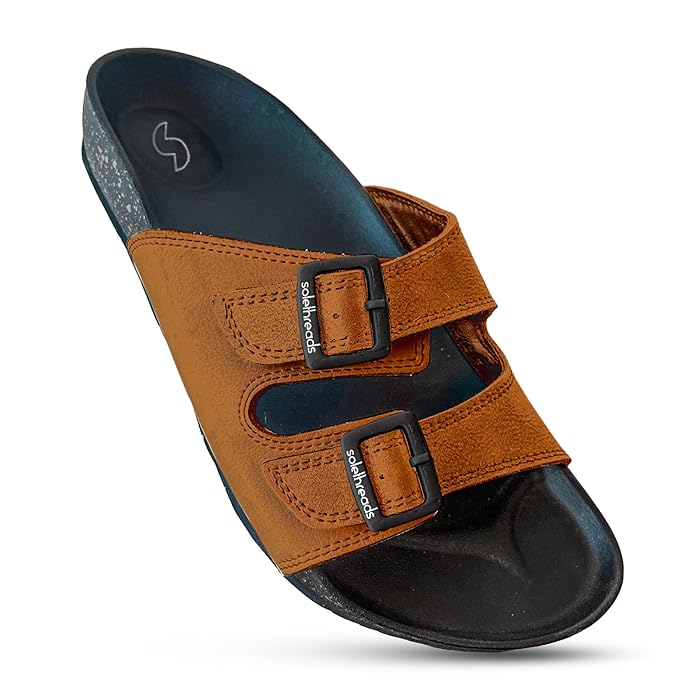 SOLETHREADS HERMES | Slides for Men | Stylish| Cushion | Bounce Back | Durable | Velvet Upper | Outdoor | Slides |Sliders for Men