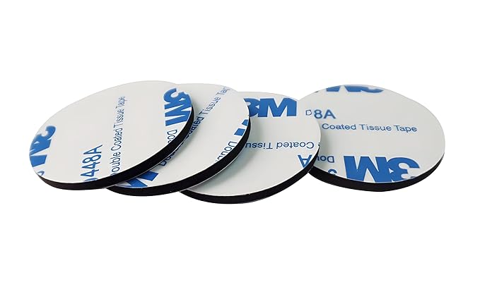 JIALTO Double-Sided Sticky Pads - Black Mounting Squares and Rounds for Walls, Floors, Doors, Glass, Metal, Car Phones - DIY Crafting Essential (20 PCS, BLACK ROUND)