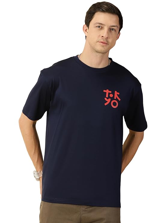 Thomas Scott Men's | Graphic | Half Sleeve | Oversized Fit | 100% Cotton | Crew Collar | Casual Tshirt