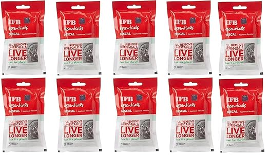 IFB Descale Powder For Washing Machine Drum Cleaner & Tub Cleaner, Washing Machine Cleaner Powder 100g (Pack Of 1 * 10)