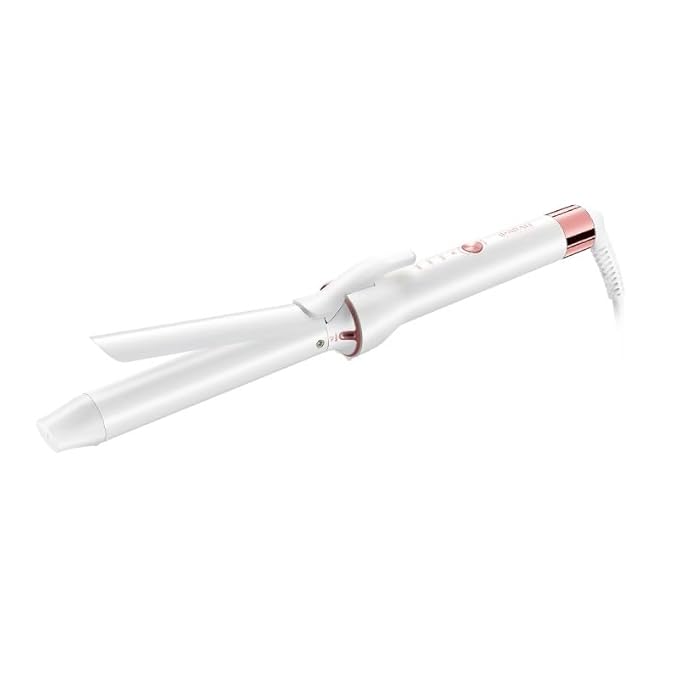 IPARAH P-201 Premium 25MM Hair Curler Curling Tong Iron for women 10 million Negative Ions PTC heating element Anti-scalding All Hair Types 3 grade LED setting Adjustable Temp 360° swivel cord, Black