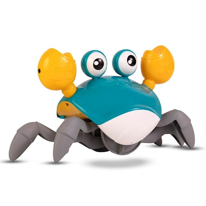 Bumtum Crawling Crab Musical Toy with LED Lights & Rechargeable Battery, Electronic Walking Moving Toy | Interactive Early Learning and Entertainment Toys for Kids,Toddlers & Infants
