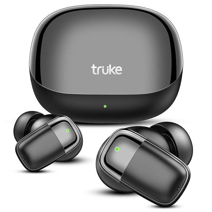 truke Just Launched Buds Clarity 2 v2 True Wireless in Ear Earbuds, 6Mic Adv. ENC, 68H Playtime, 35ms Ultra Low Latency, 13mm Titanium Drivers, 3 EQ Modes, Fast Charge, 1-Step Pairing, BT 5.3, IPX5