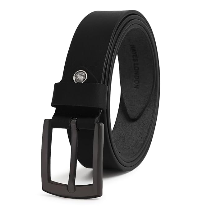 [Size: 34] - HAYES LONDON Genuine Leather Belt for Men, Original Top Grain Formal and Casual Belt, Lifetime Leather Warranty