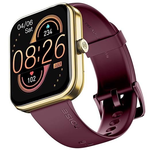 Noise ColorFit Pulse 3 with 1.96" Biggest Display Bluetooth Calling Smart Watch, Premium Build, Auto Sport Detection & 170+ Watch Faces Smartwatch for Men & Women (Deep Wine)