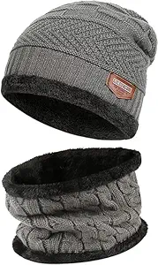 Fitness Mantra® Sports Winters Cap & Muffler for Men & Women| Beanie Cap| 1 Set| (Multicolor)