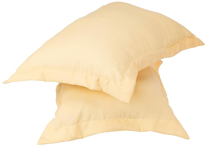 Amazon Brand - Solimo Microfiber Solid Pillow Cover (Yellow)