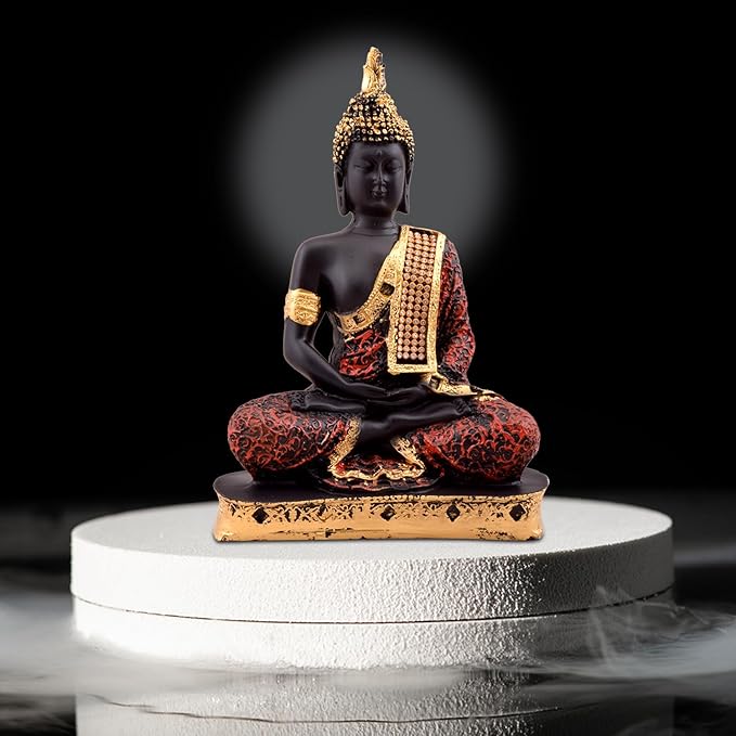 XL Kitchen Polyresin Sitting Buddha Idol Statue Showpiece