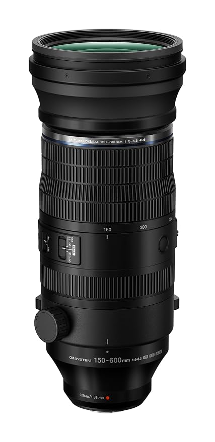 OM SYSTEM M.Zuiko Digital ED 150-600mm F5.0-6.3 is Lens | 300-1200mm Equivalent | Up to 7 Stops Sync is | IPX1 Weather Sealed | Wildlife & Bird Photography