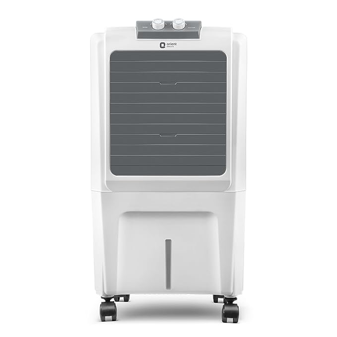 Orient Electric Durachill 40 L Portable Air Cooler For Home | Densenest Honeycomb Pads |More Air Delivery | Fully Collapsible Louvers |Inverter Compatible | 1 Year Warranty by Orient | White & Grey