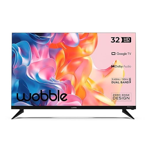 [Apply Coupon] - Wobble 80 cm (32 inches) UD Series HD Ready Smart LED Google TV WB32GTAW9216HDFL (Black)