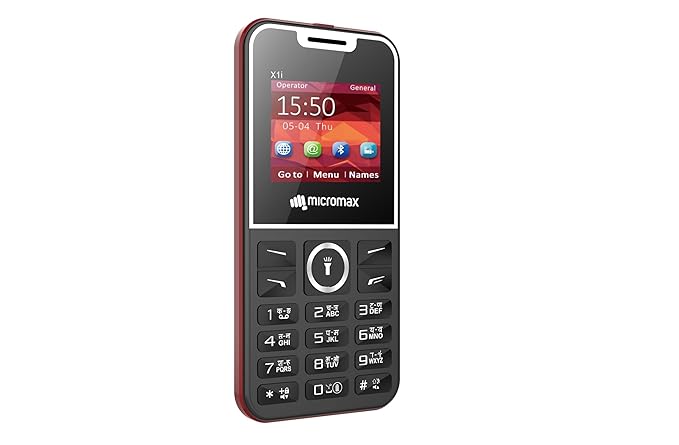 Micromax All-New X1i Smart Dual Sim Keypad Phone | Big 2.4" Display |Type C USB Port | Bright Torch| Wireless FM | Auto Call Recording | Black Red|
