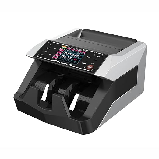 Texet TMC-EX Mix Note Value Counting High-Speed Money Counter with Accurate Note Counting, TFT Screen, UV, MG, MT, IR & Color Sensors - 1000 Notes/Min with Fake Note Detection