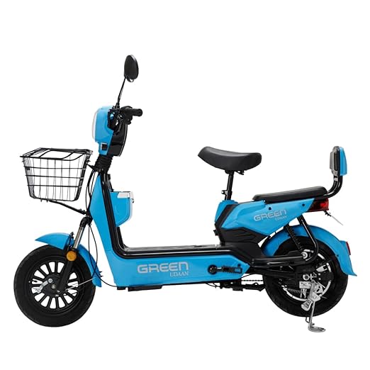 Green Udaan Low Speed Electric Scooter Non RTO 30 KM Range with Portable Charger (Blue)