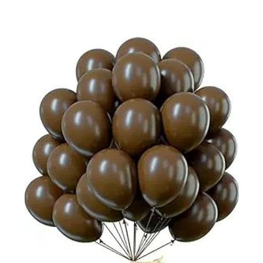 Wanna Party Chocolate Brown Balloons, 20 pcs 10 Inch Boho Coffee Brown Balloons, Dark Brown Balloons for Balloon Garland or Arch as Party Decorations, Birthday Decorations, Baby Shower Decorations