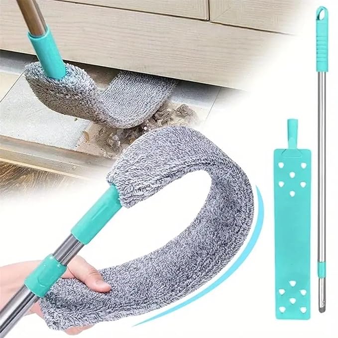 DODGE 'N WOLVES Gap Dust Cleaner Under Appliance Microfiber Duster Dust Brush with Extension Pole (36 to 55 Inches) for Bed High Ceilings Furniture Bottom Household Gap Duster, Multi-coloured