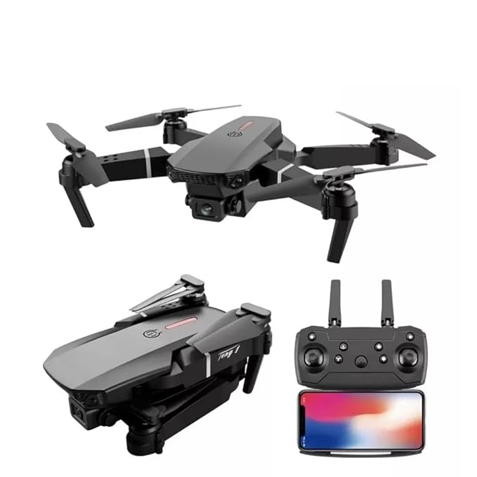 Scowtize-Foldable-Toy-Drone-with-HQ-WiFi-Camera-Remote-Control-for-Kids-Quadcopter-with-Gesture-Selfie-Flips-Mode-App-One-Key-Headless-Mode-functionality (E7)
