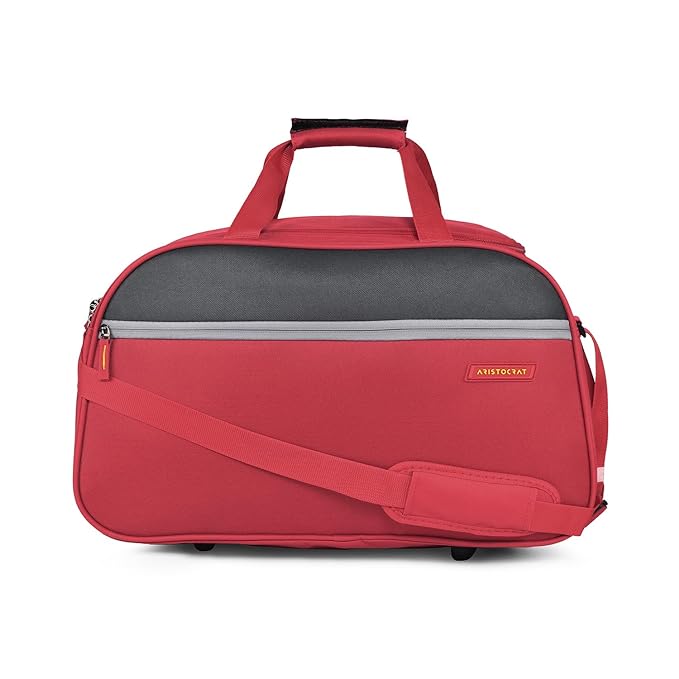 Aristocrat Enigma 52 Cm Polyester Softsided Cabin Size 2 Wheels Duffle Bag - Red