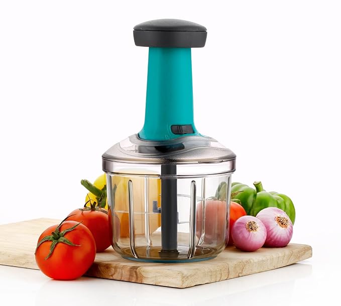 Darkpyro 900 ml Push Chopper,Vegetable and Fruit Slicer(Pack of 1),Multicolor