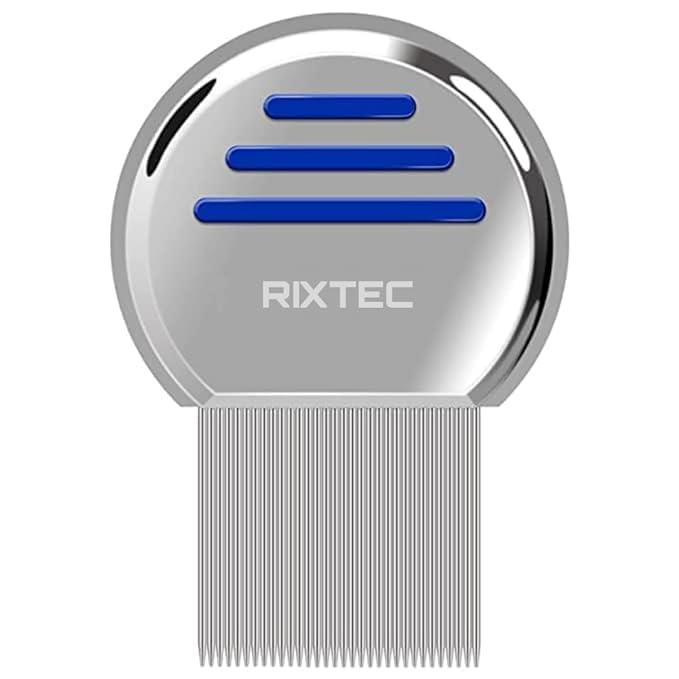 RIXTEC Lice Comb For Women And Kids Stainless Steel Lice Terminator Fine Egg Nit Lice Egg Removal Comb For Women and men (multi color)