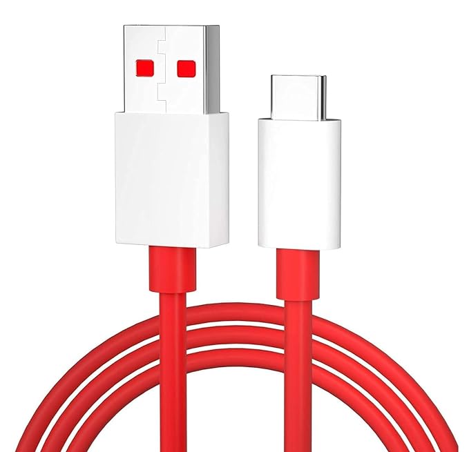 Sounce 65W Dash Wrap Charging Cable, USB to Type C 4A Fast Charge & Data Sync Cord for OnePlus 11 / 11T / 10T / 10R / 10 Pro / 9t / 9R / 9 Pro, 8, 8T, 7, Nord and All Type C Devices 6 Feet - Red