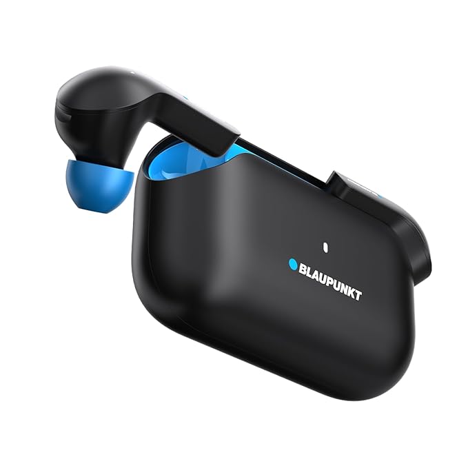 Blaupunkt Newly Launched BTW300 Xtreme True Wireless Earbuds with Unstoppable 150 Hours* Playtime I Massive 800mAh Battery I CRISPR ENC AI MIC I BT Ver 5.3 I Gaming-Ready I TurboVolt Charging (Blue)