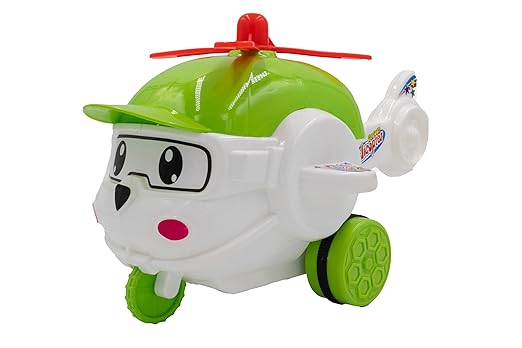 Toybharat Cartoon Helicopter |Multicolour |Friction Power Toys| Toy Gift