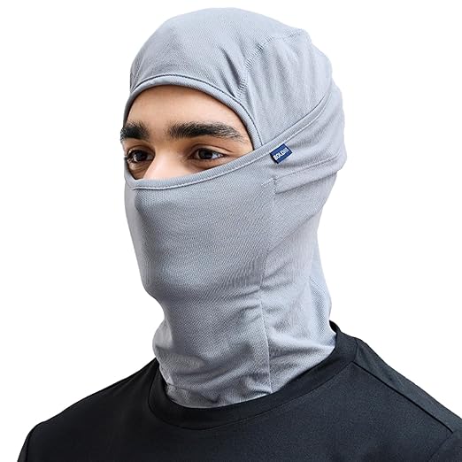 Boldfit face mask for bikers full face mask for bikers helmet head cover balaclava for men bike riding & biker head cover for helmet for men Balaclava for adult Black Masks for Bike Riding - Grey
