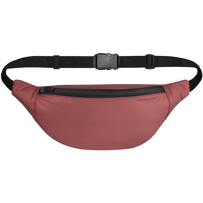 [Apply Coupon] - BENFEI Explore Stylish and Functional Waist Bags for Men and Women Waterproof, Leather Trainer Waist Bag with Adjustble Waist Belt Travel Waist Pouch