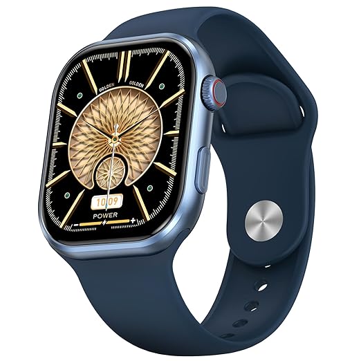 Fire-Boltt Brillia Smart Watch 2.02 AMOLED Display, Bluetooth Calling, SpO2, Heart Rate Monitor, 120+ Sports Modes, Fitness Tracker, Voice Assistant, Smart Watch for Man & Women -  Blue