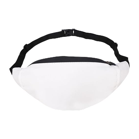 BREDA Unisex White Waist Bag  -  Waterproof Adjustable Belt Pouch for Travel, Gym, Running, Hiking & Daily Use | Stylish Sling Fanny Pack for Men & Women