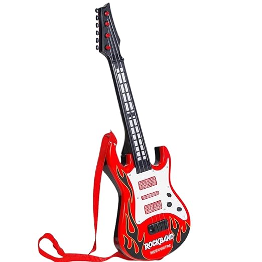 Toy Imagine" 17" Toy Guitar for Kids with Music, Light & Nylon Strings | Musical Instrument Toy for 2 - 10 Years Boys & Girls | Beginner Kids Guitar for Musical Engagement & Early Learning