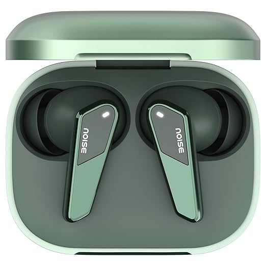 Noise Buds N1 Pro Truly Wireless Earbuds with Metallic Finish, ANC(Upto 30Db), 60H of Playtime, Dual Pairing, Instacharge(10 Min=200 Min), BT V5.3(Chrome Green)
