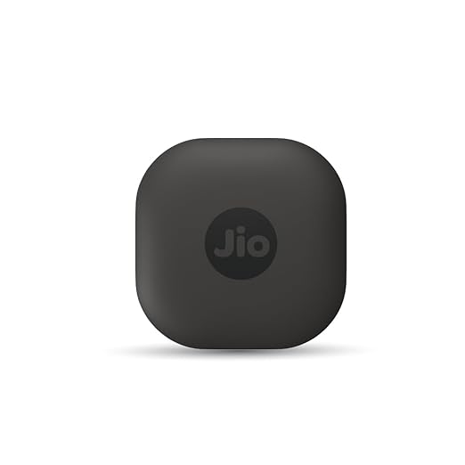 JioTag Air for iOS (Gray) Worldwide Tracker, Pair with Apple Find My app for keys, luggage, bikes, purses etc. inside & outside Bluetooth range, No SIM/subscriptions required, 1+1 year battery, 120 dB