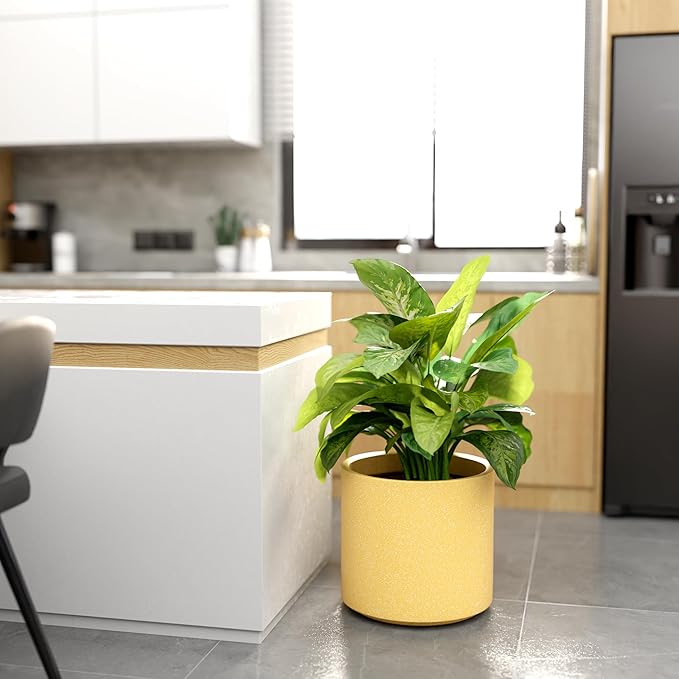 YUCCABE ITALIA FOXB CILIN 12 INCH Pots for Plants Highly Durable Polymers Lightweight Indoor Outdoor Plant Pots, Flower Pot Gamla Tree Planter Container Planters for Living Room, Balcony, Garden