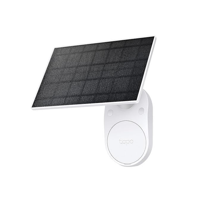 Tapo Solar Panel, Flexibly Installed and Angle Adjustment, High-Efficiency 45min Solar Charging for Full Day Usage, IP65 Weatherproof, Works with All Battery-Powered Cameras (Tapo A201)