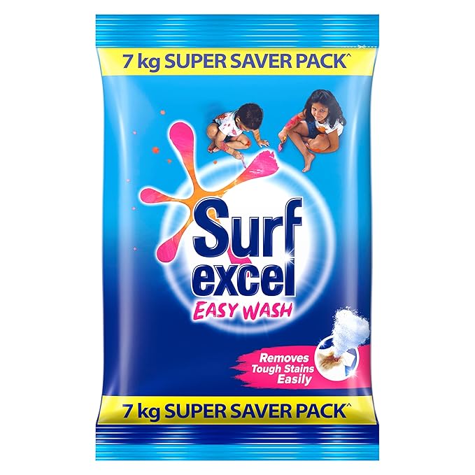 Surf Excel Easy Wash Detergent Powder7 kg | Superfine Washing Powder | Dissolves Easily & Removes Tough Stains | Suitable for all Washing Machines